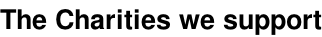 The Charities we support